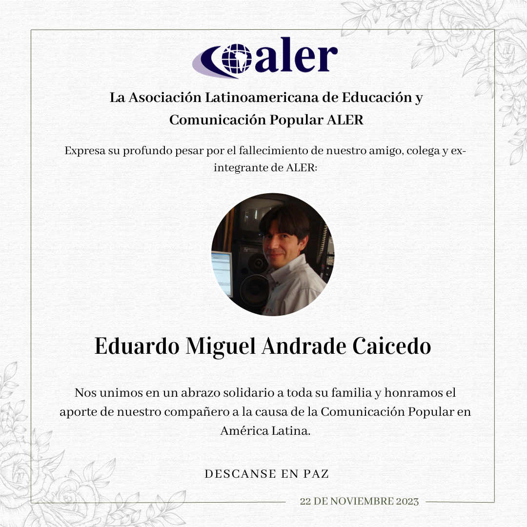 Condolencias ante el sensible fallecimiento de Eduardo Miguel Andrade Caicedo