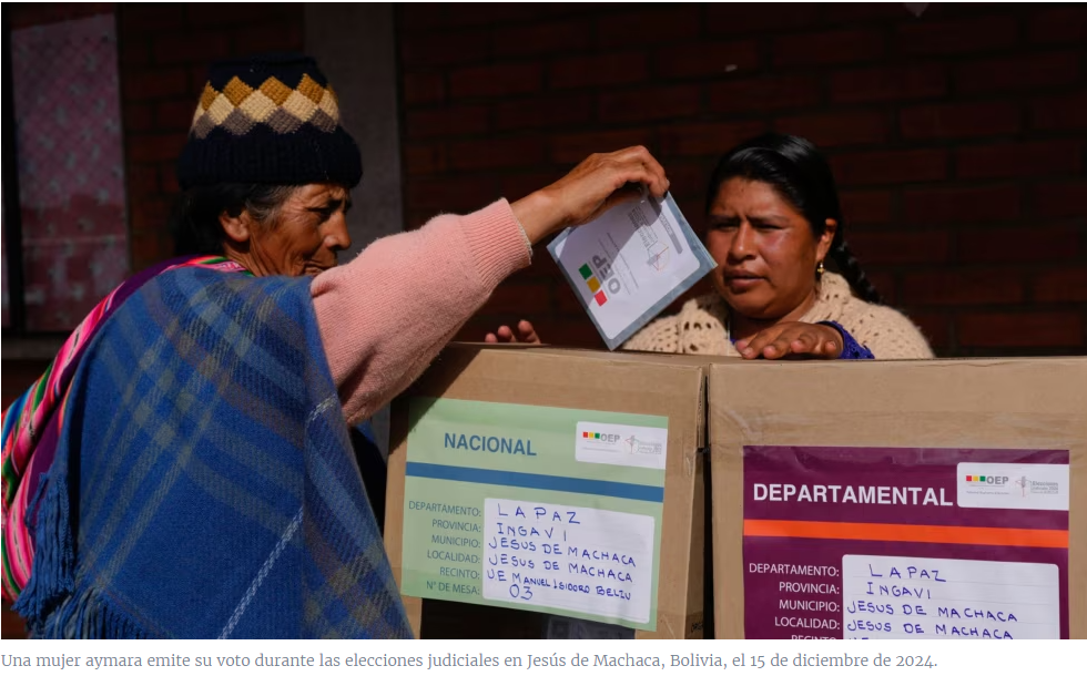 Bolivia celebró sus terceras elecciones judiciales