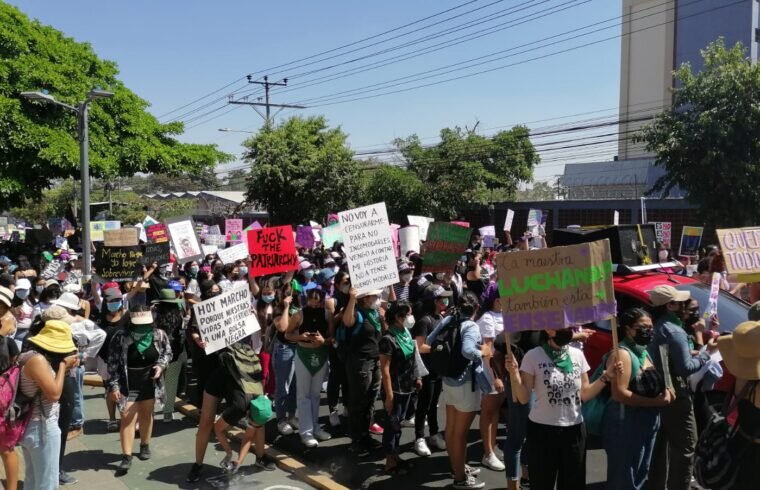 El Salvador: Feministas marcharon contra la violencia y en defensa de la LEIV