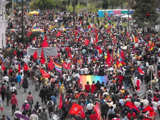 Ecuador: Trabajadores y trabajadoras realizaron marcha por la ampliación de derechos 