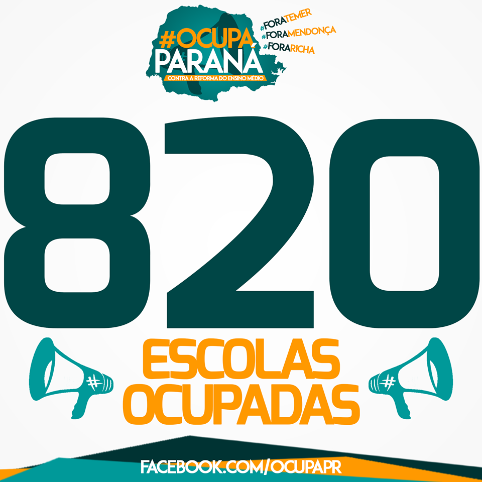 820 escuelas ocupadas en brasil 20161020.png