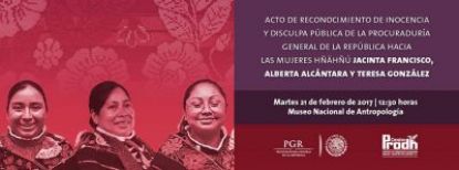México: Procuraduría General pedirá perdón a  tres mujeres indígenas  por acusación injusta de secuestro