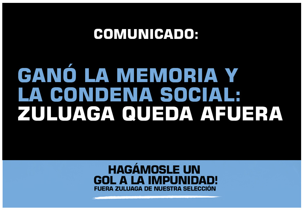 Uruguay: Gol a la impunidad, Zuloaga no va más