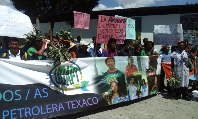 Ecuador: Las comunidades amazónicas piden justicia ante fallo arbitral que beneficia a Texaco